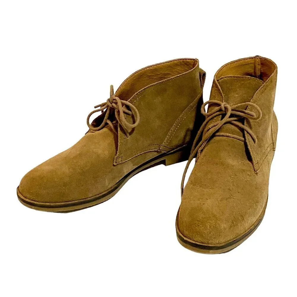 Lucky Brand Garboh Tan Suede Dessert Booties 10M